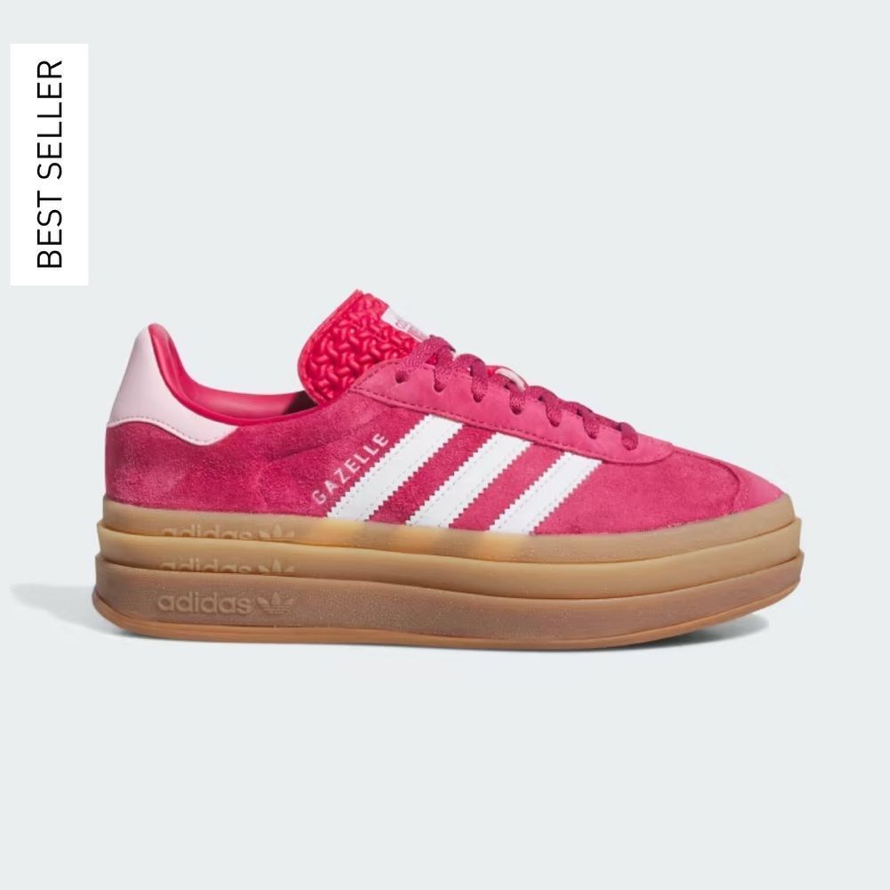 NWT Adidas Gazelle Bold Platform Gum Sole Shoe Wild Pink Size Women 8.5